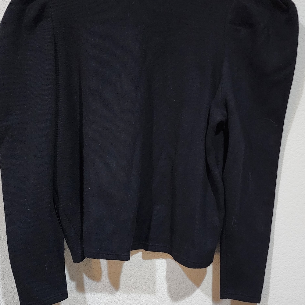 Who What Wear Classic Black Knit Top Size XL